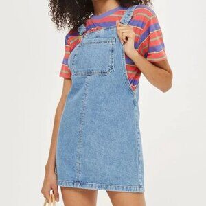 Topshop Moto Denim Jumper Dress